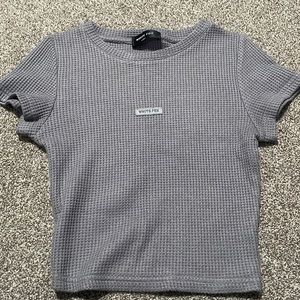 White Fox Grey Waffle Top